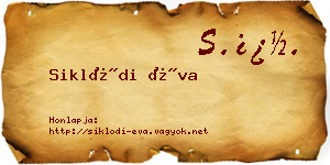 Siklódi Éva névjegykártya